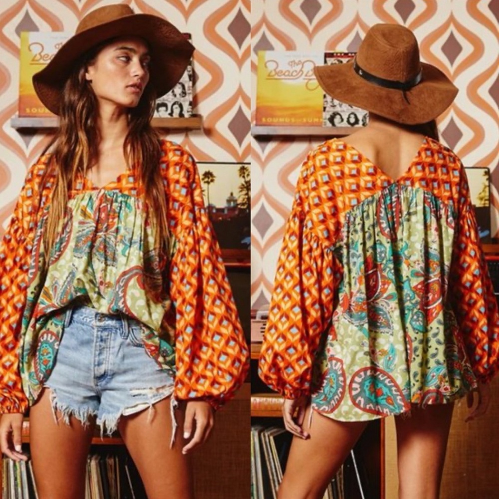 Bucketlist Multicolor Patterned Blouse - image 2